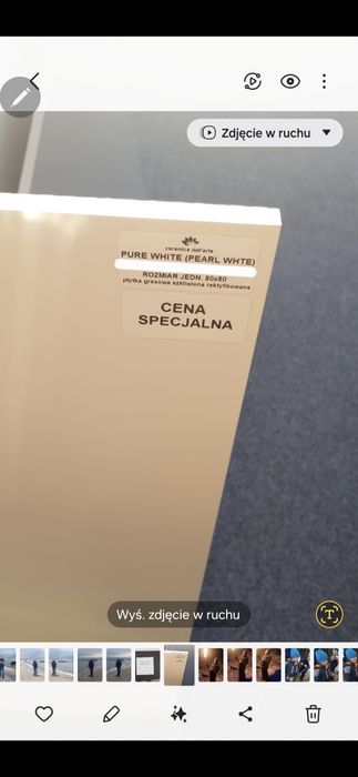 Płytka gres biały white pearl 80x80