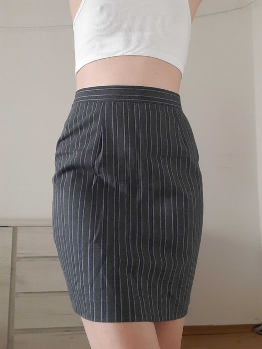 Spódnica ołówkowa mini szara XS spódniczka