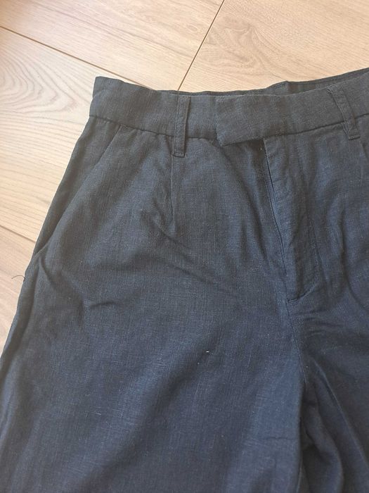 Bermudy H&M jak nowe, czarne, dobry skład: wiskoza i len