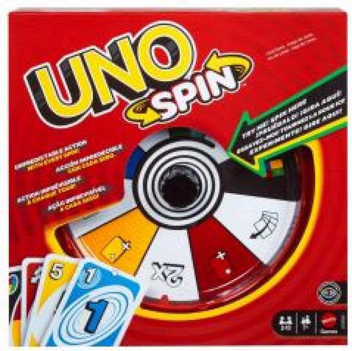 Uno Spin Mattel pudełko,