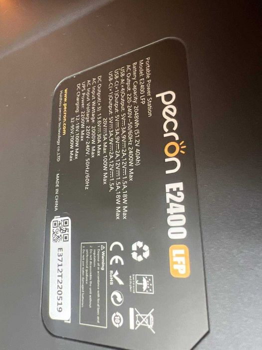 Зарядна станція Зарядная станция Pecron LFP LiFePO4 E1500 E2400 E3600 E3800 2200W-4200W ДБЖ UPS розстрочка