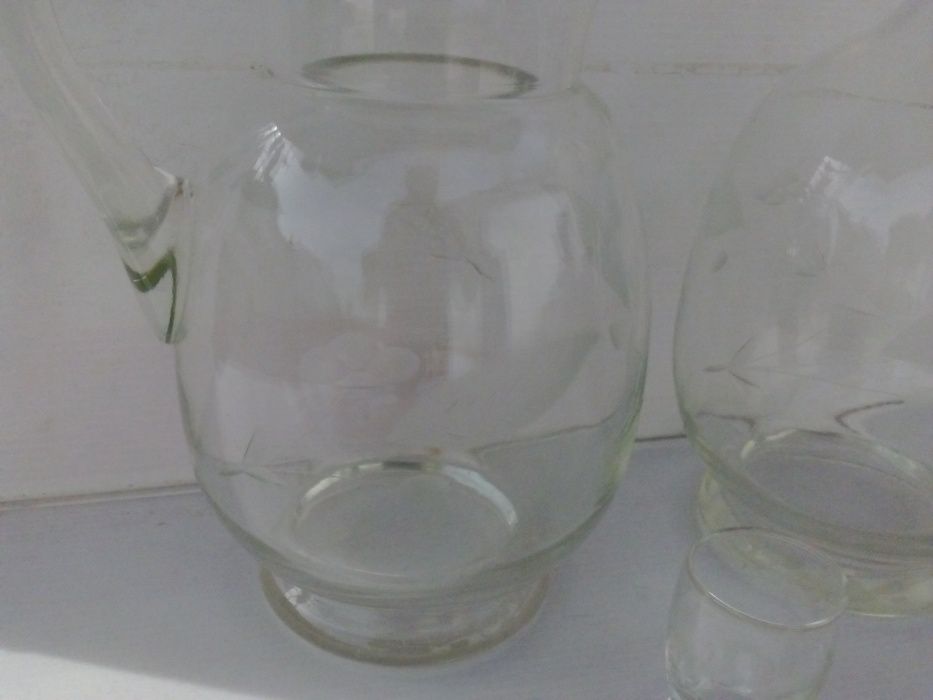 Conjunto Garrafas Biseladas+Jarro Biselado+Copo Biselado Como Novos64861843239169122