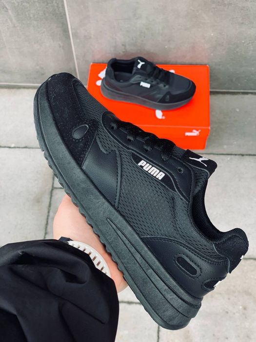 Черные женские кросовки / Puma SoftFoam / летние продуваемые кроссовки пума / мягкая подошвча / практичные на каждыйдень