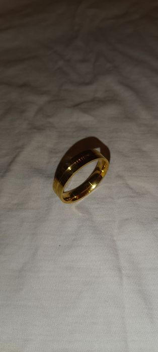 Obrączka męska stał chirurgiczna 316L złota rozmiar 13