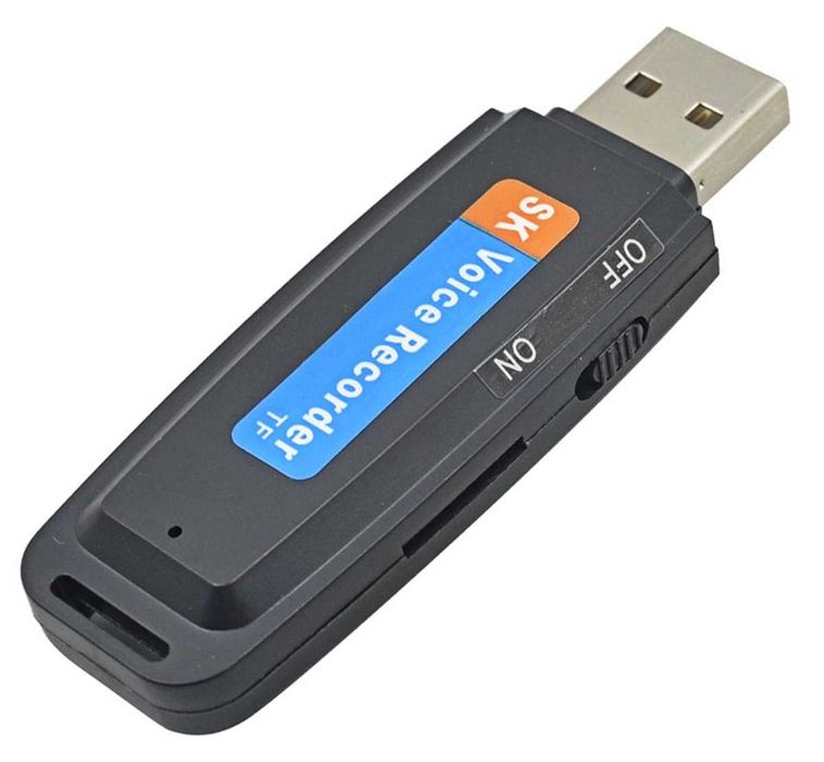 Podsłuch Dyktafon Cyfrowy Pendrive na Kartę Micro SD