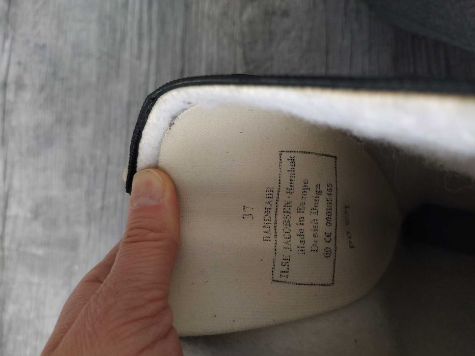 ILSE JACOBSEN Hornbaek czarne ocieplane sznurowane wysokie kalosze r37