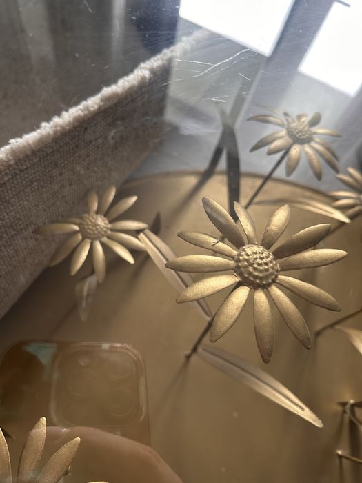 Stolik kawowy KARE Design Flower Meadow Gold Ø80 cm