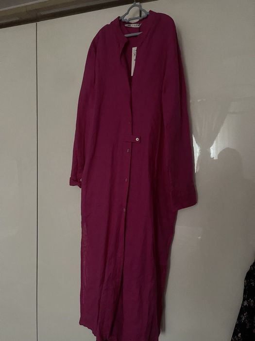 Туніка Zara,плаття-сорочка льняна ,S