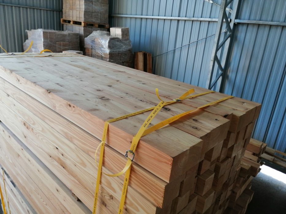 SŁUPKI MODRZEWIOWE montażowe, kantówki, belki drewniane