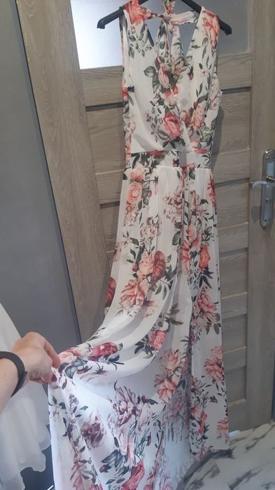 suknia w kwiaty xs/s