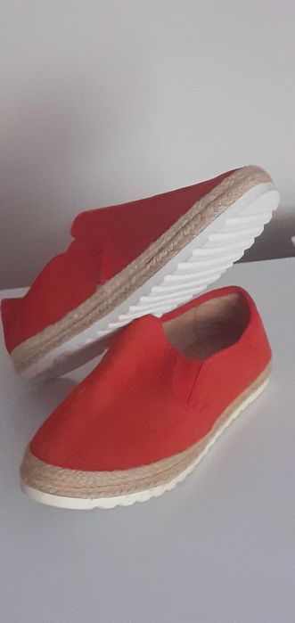 Buty damskie espadryle Next czerwone