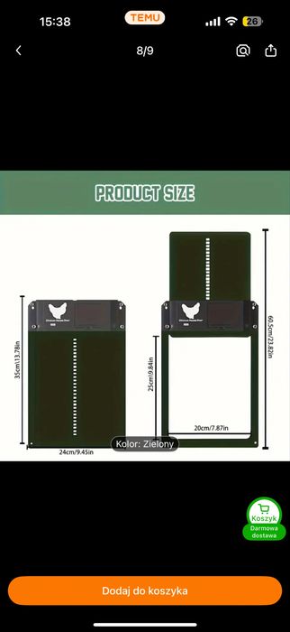 Drzwiczki kurnika automatyczne