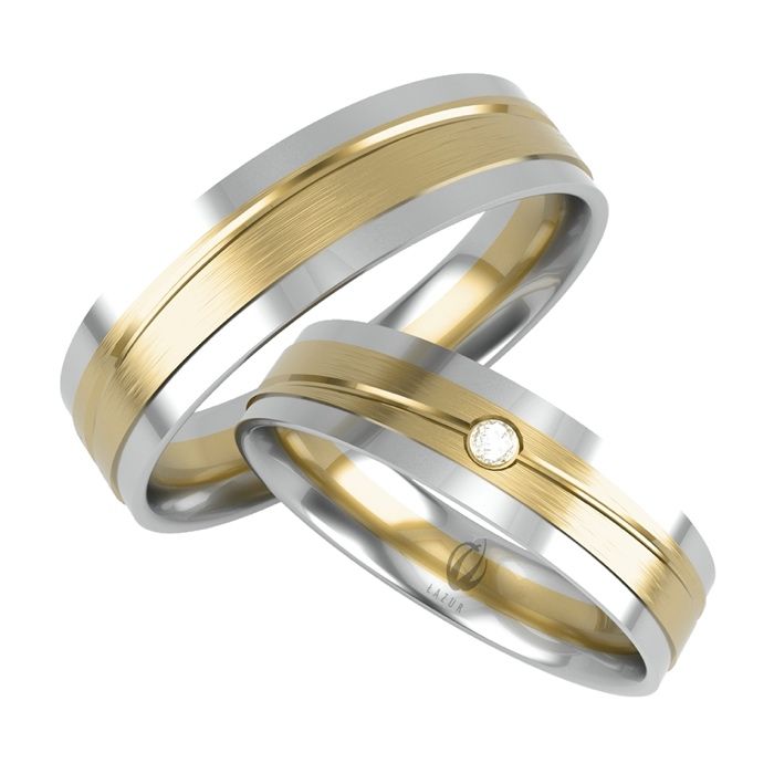 Obrączki klasyczne półokrągłe z soczewką 6 mm złote próba 333 8K