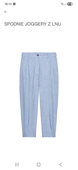 Komplet lniany Zara nowy