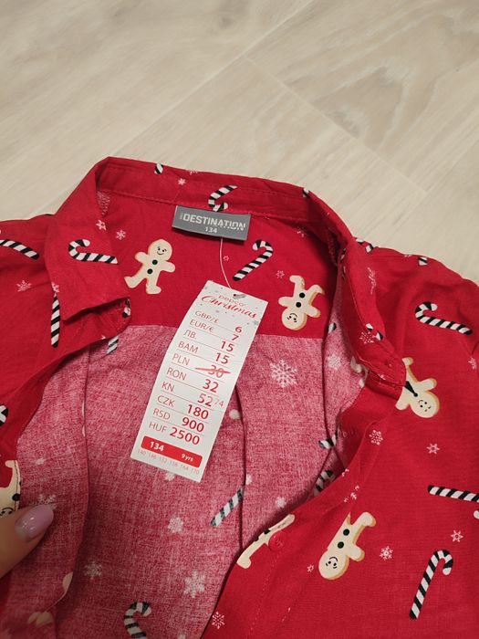 Новорічна блуза на дівчинку,рубашка