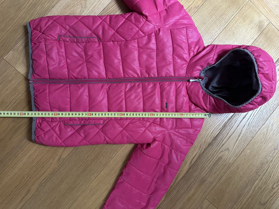 Reserved kurtka 146 różowa kaptur zamek blyskawiczny kieszonki