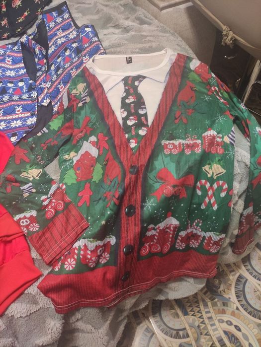 Рубашка мужская с новогодним принтом