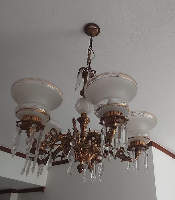 Candeeiro de teto em bronze