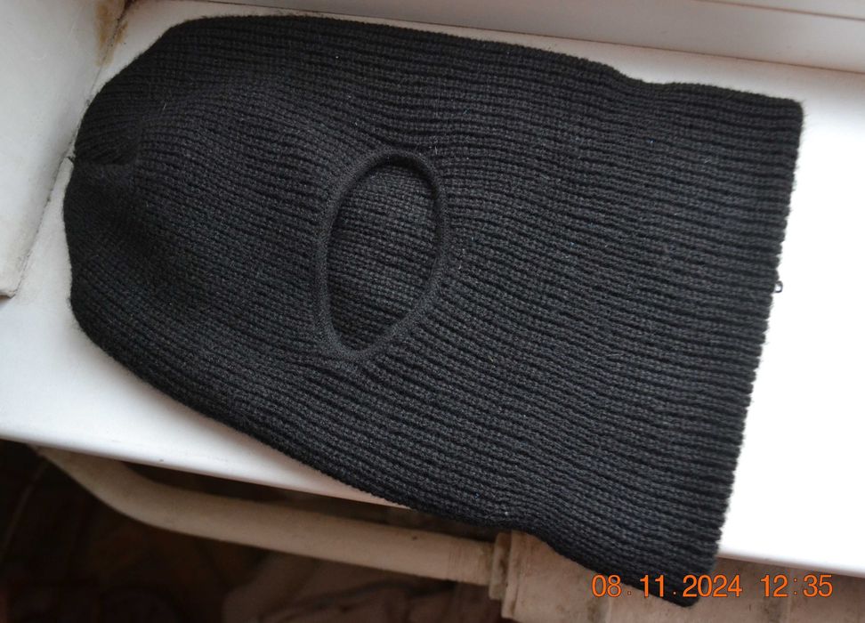 Балаклава, подшлемник (под шлем) шерстяная вязаная. Двойная. Выс 33 см