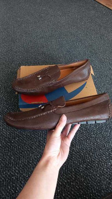 Męskie brązowe mokasyny Centro