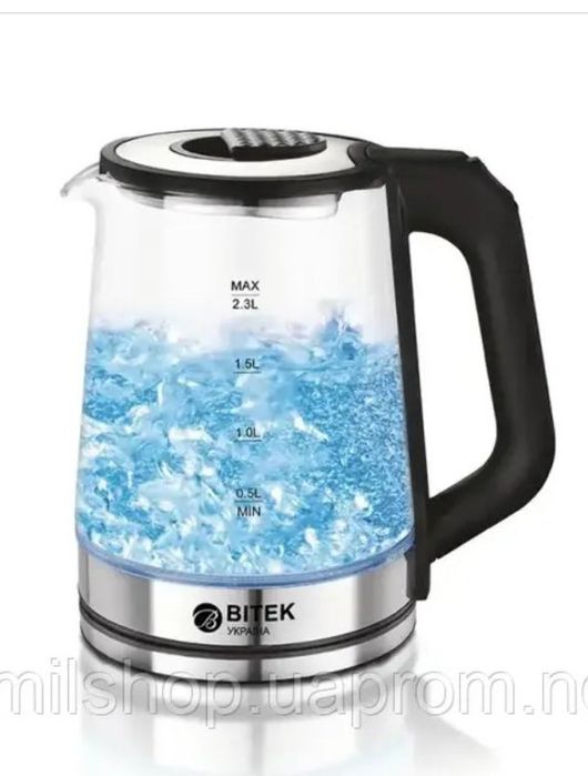 Продам электрочайник стеклянный "Вітек" ВТ 7846