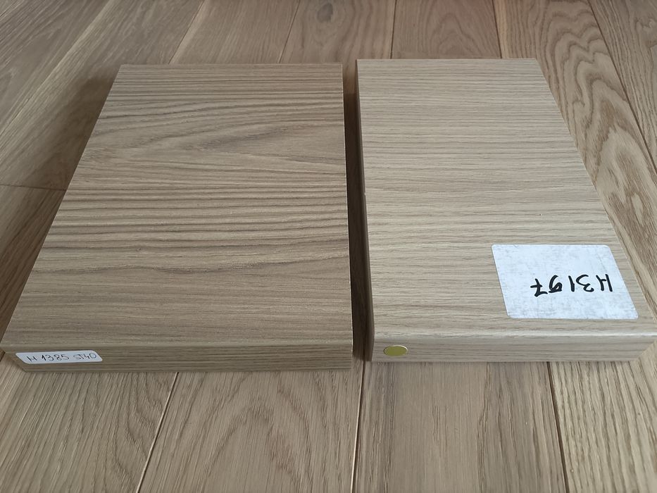 próbki blatów EGGER komplet: hikora H 1385 ST40, H3157