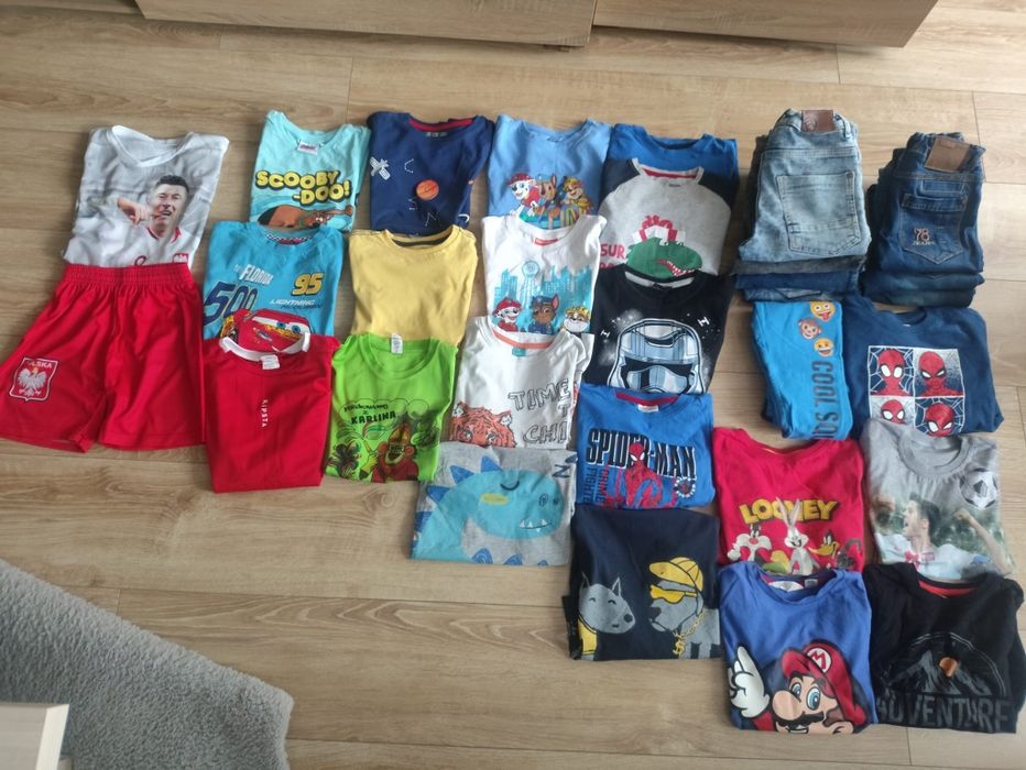 Zestaw, paczka ubrań chłopięcych r. 122 do 134
