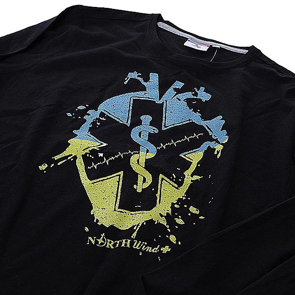 Koszulka Serce Ratownika UA z długim rękawem czarna (S)