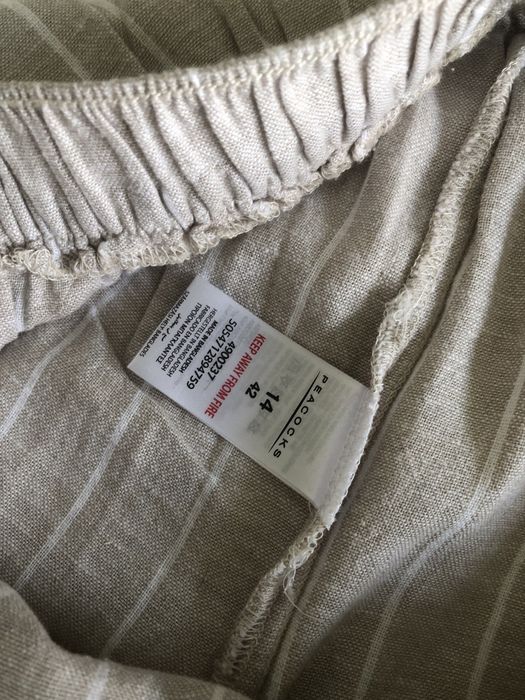 Bezowe w paski spodenki szorty damskie