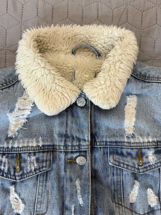 Джинсова утеплена курточка