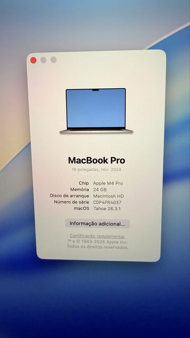 Macbook Pro 16 M4 Pro 24GB 512GB Silver