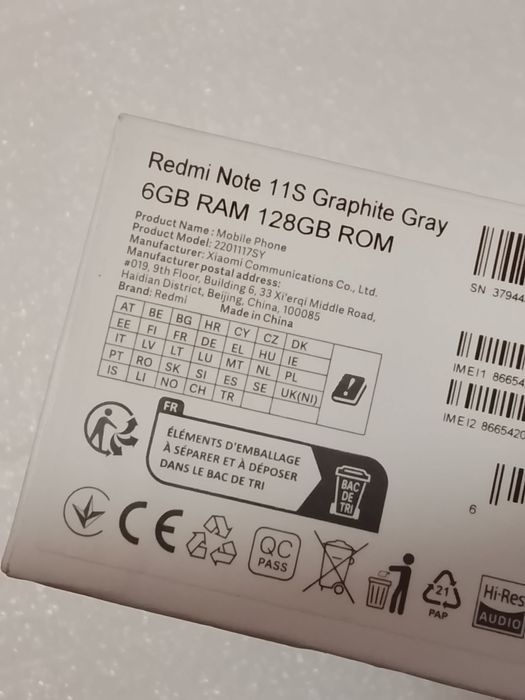 Mi Redmi Note 11s 128GB grafit Xiaomi 12 Lite 5G 128GB folia czarny