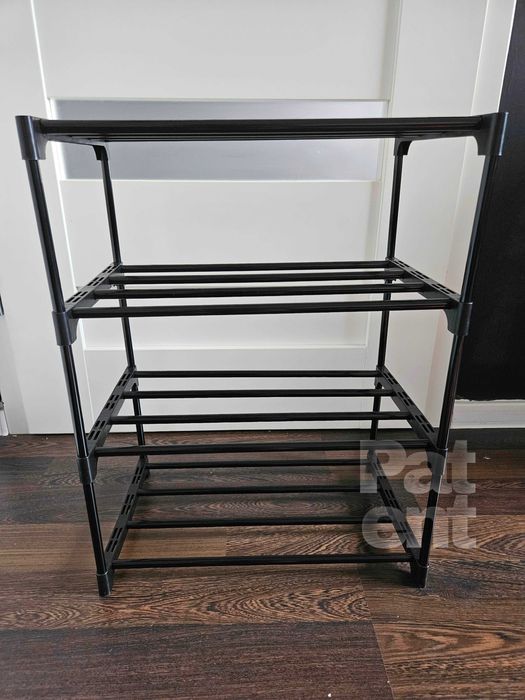 Przechowywanie dom 4 poziomy na pudełka czarny