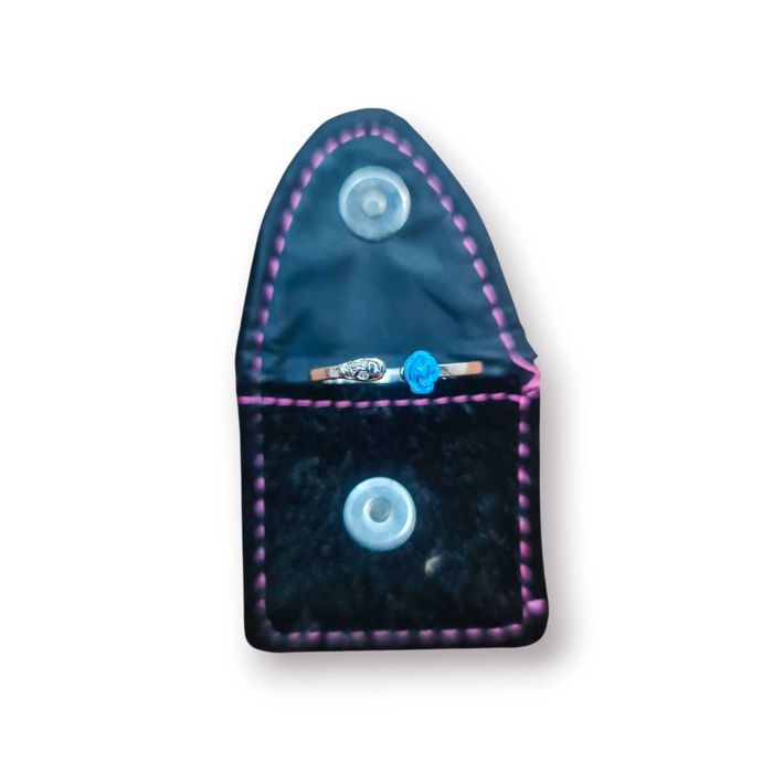 Conjunto Artesanal – Bolsinha Veludo + Anel