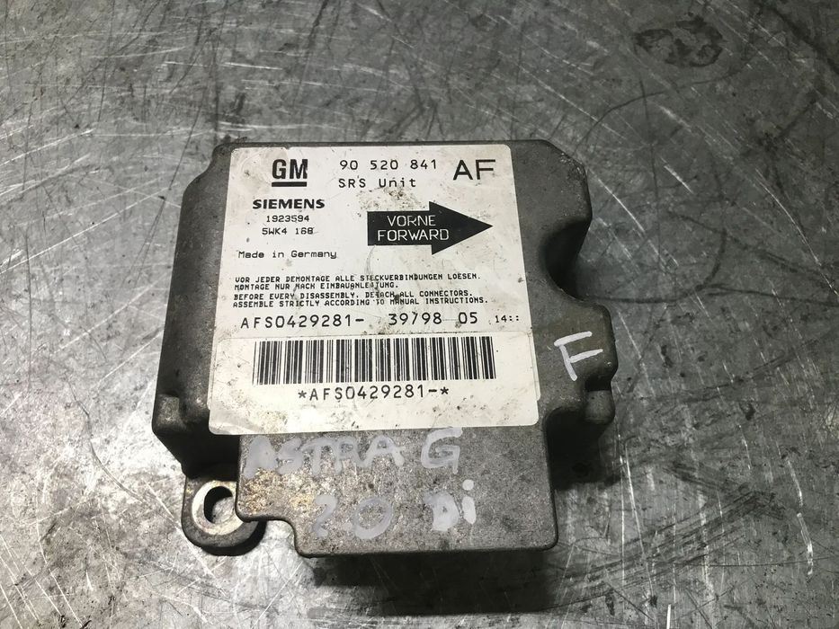 CENTRALINA DO AIRBAG OPEL ASTRA G 98-03 90520841