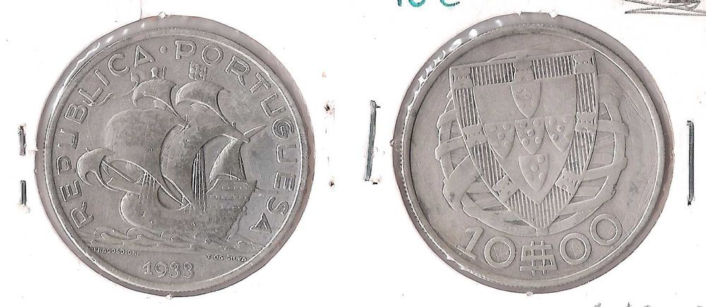 Republica Portuguesa - 10 Escudos - 1933