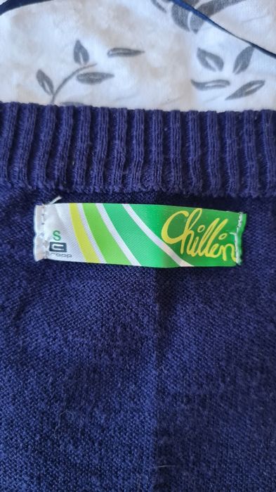 Granatowy cienki długi sweter kardigan Cropp 36/S