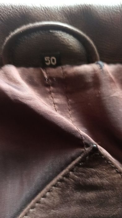 Casaco camel em pele