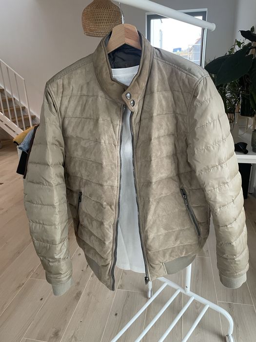 Bomberka, skóra, puchowa, Massimo Dutti