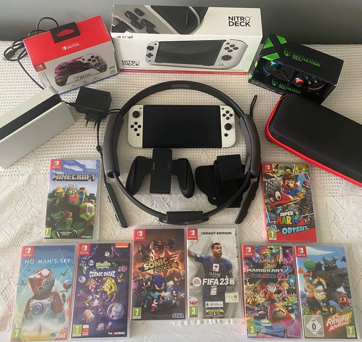 Nintendo Switch OLED super stan i dobry zestaw.