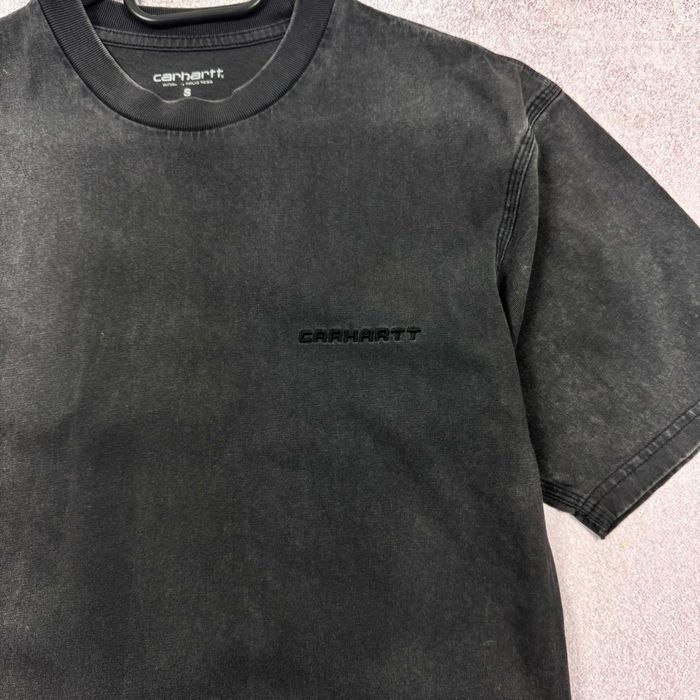 Стильна чоловіча графітова футболка carhartt s/s ashland script t-shir