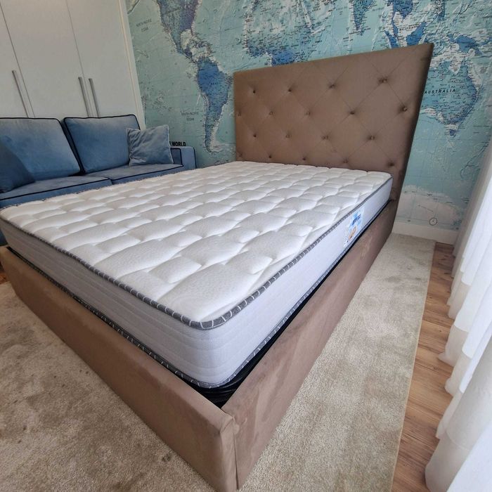 Camas De Casal Estofadas Top Luxo 199€ Disp Em Várias Cores! 190x140m!