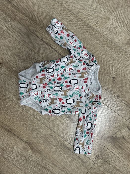 2 szt, Body świąteczne dziewczęce, niemowlęce r 62