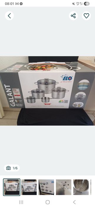 ELO GALANT Komplet Garnków z pokrywkami 9 el