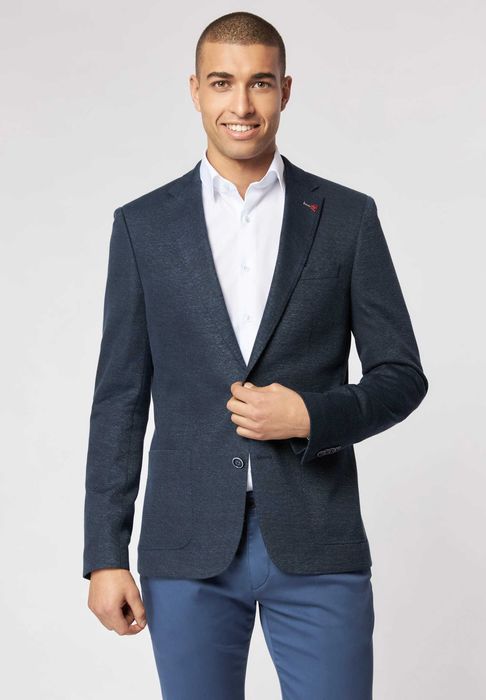 Roy Robson Jersey Slim Fit Blazer jacket - dark blue чоловічий піджак
