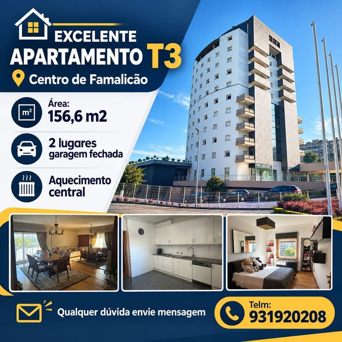 Apartamento T3 no Centro de Famalicão