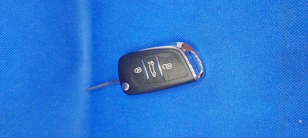 Chave Completa Peugeot e Citroën Chave com chip placa electrónica lâmina pilha