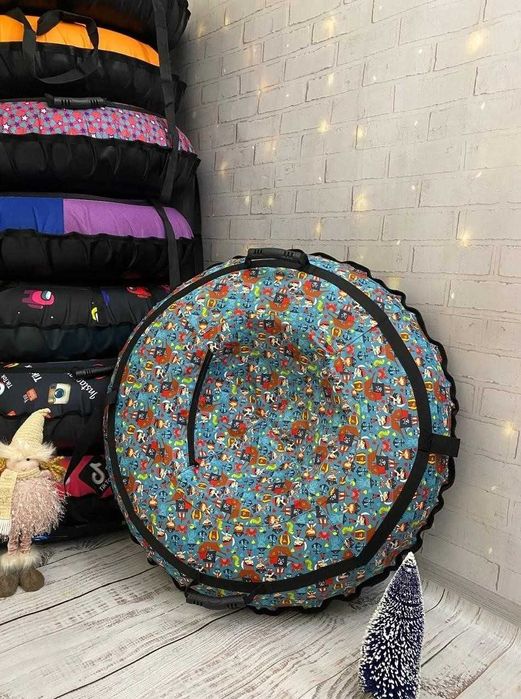 +Тюбінг надувний тюбинг таблетка плюшка санки ватрушка для снігу зима