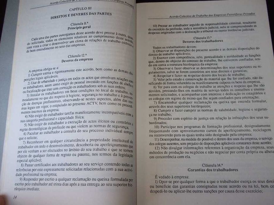 Livro Regulamentação colectiva de trabalho Petrogal 1992