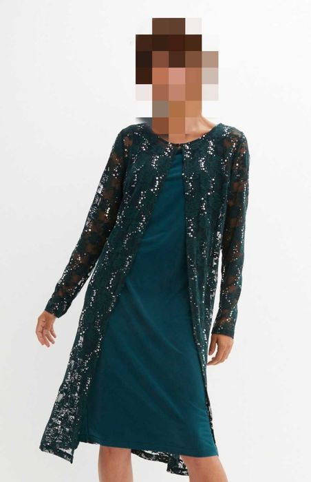 Sukienka z koronką Bonprix rozm 48/50